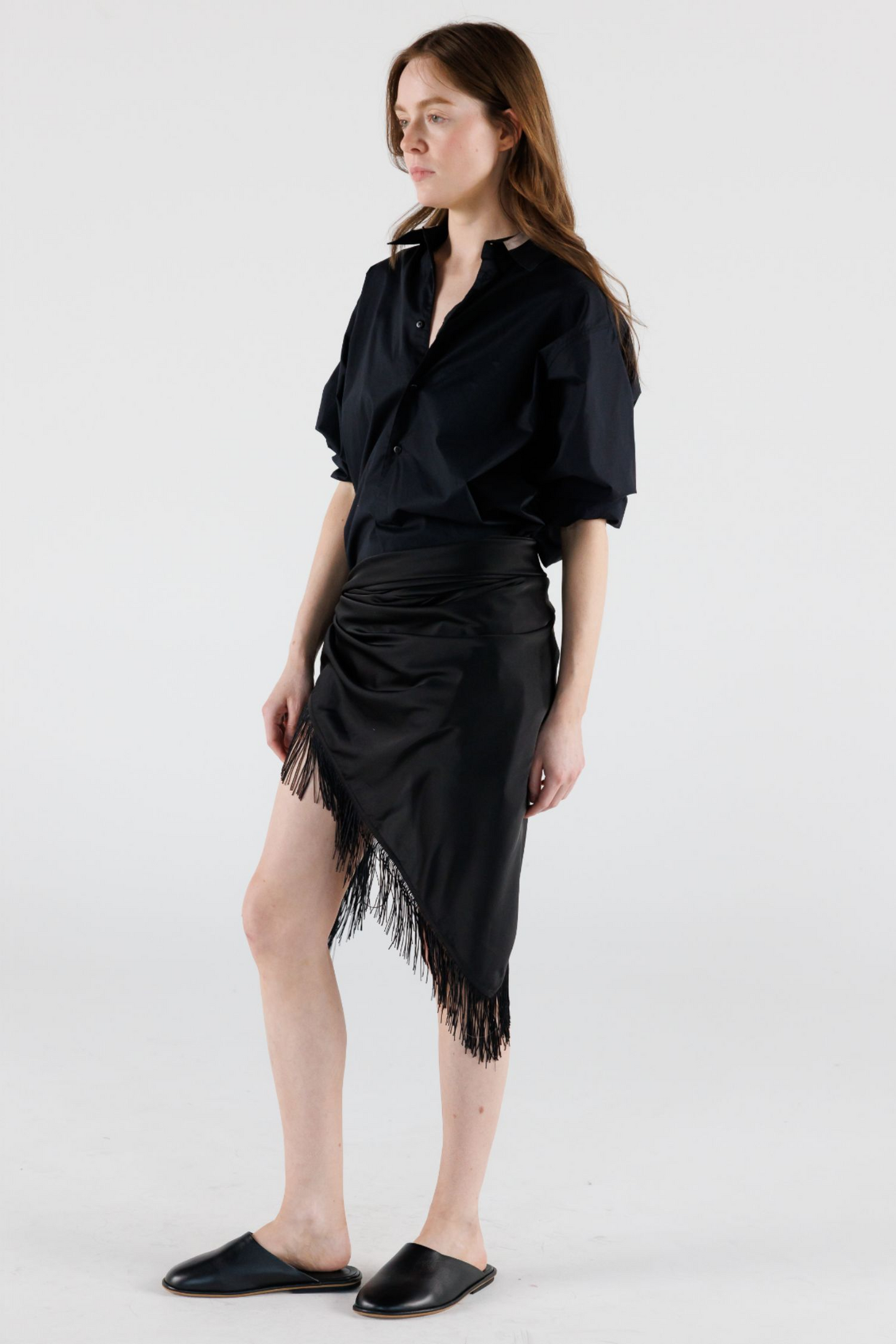 FRINGED SCARF/TOP