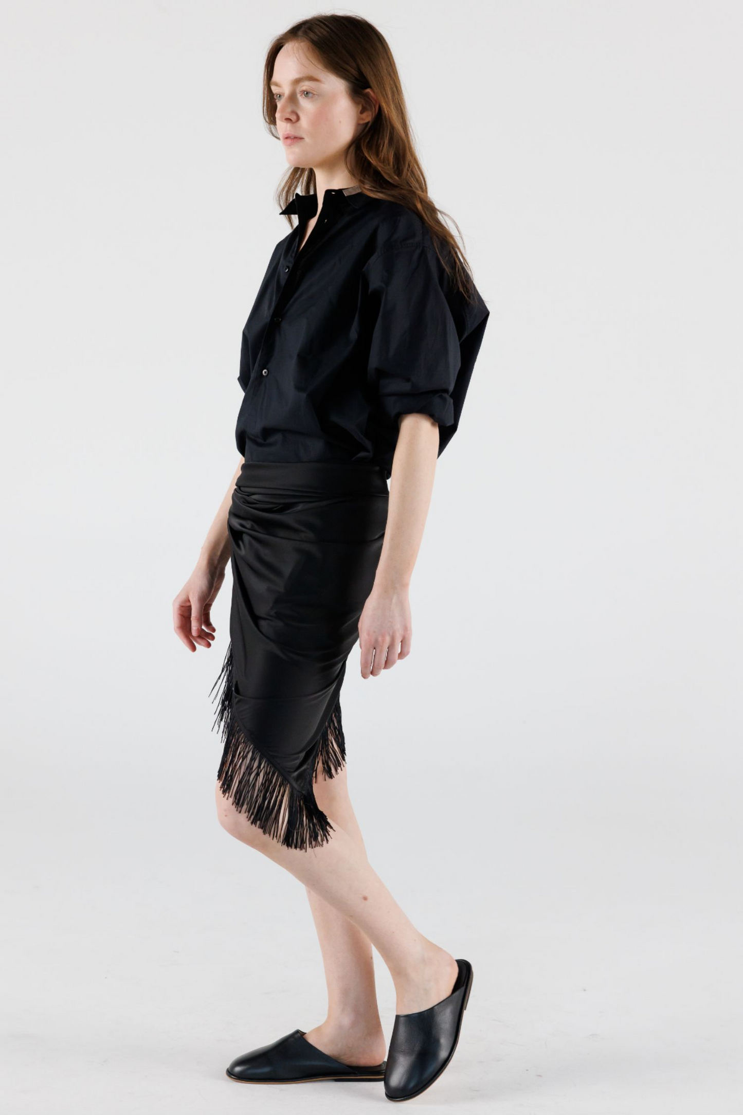 FRINGED SCARF/TOP