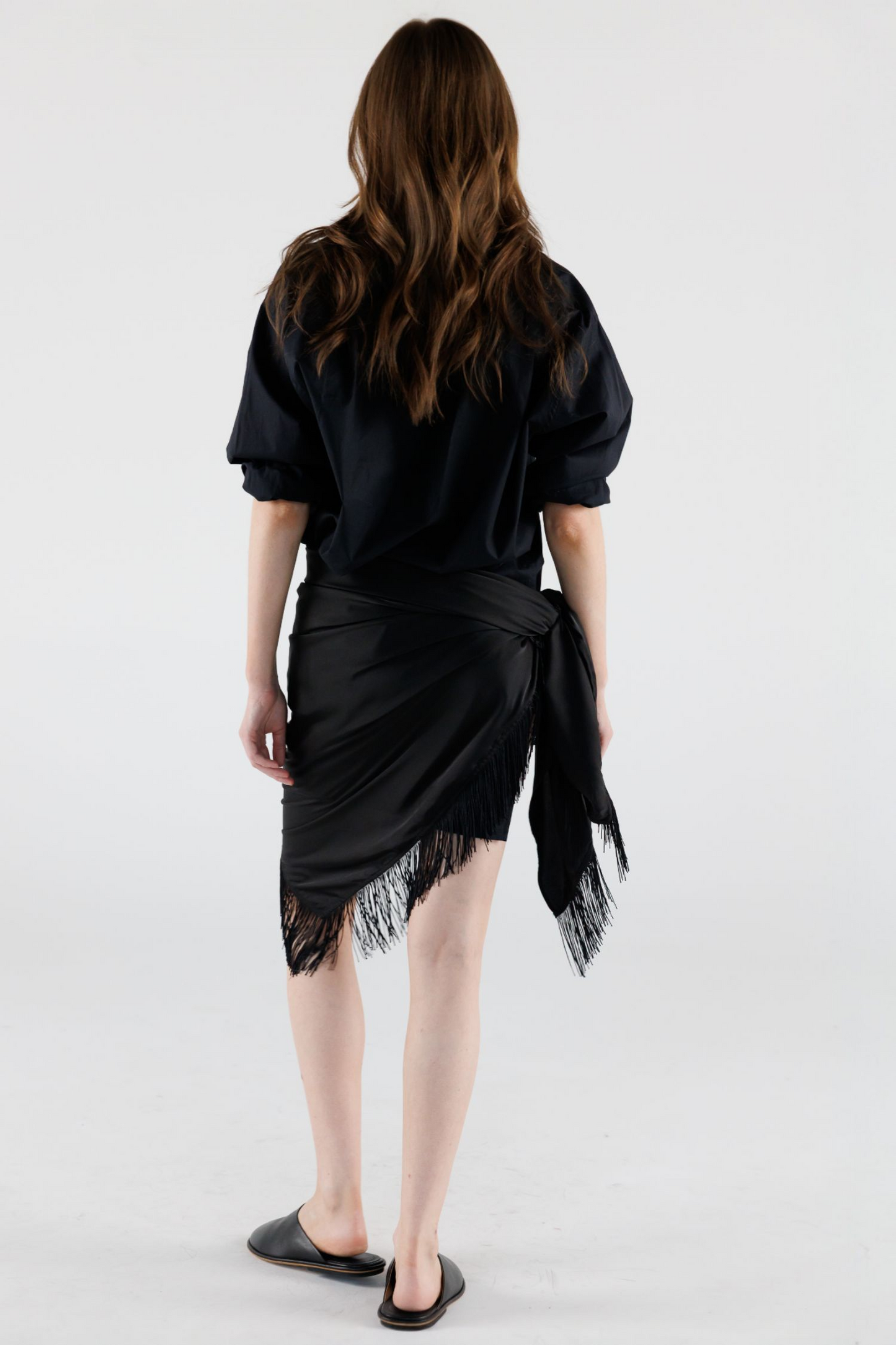 FRINGED SCARF/TOP