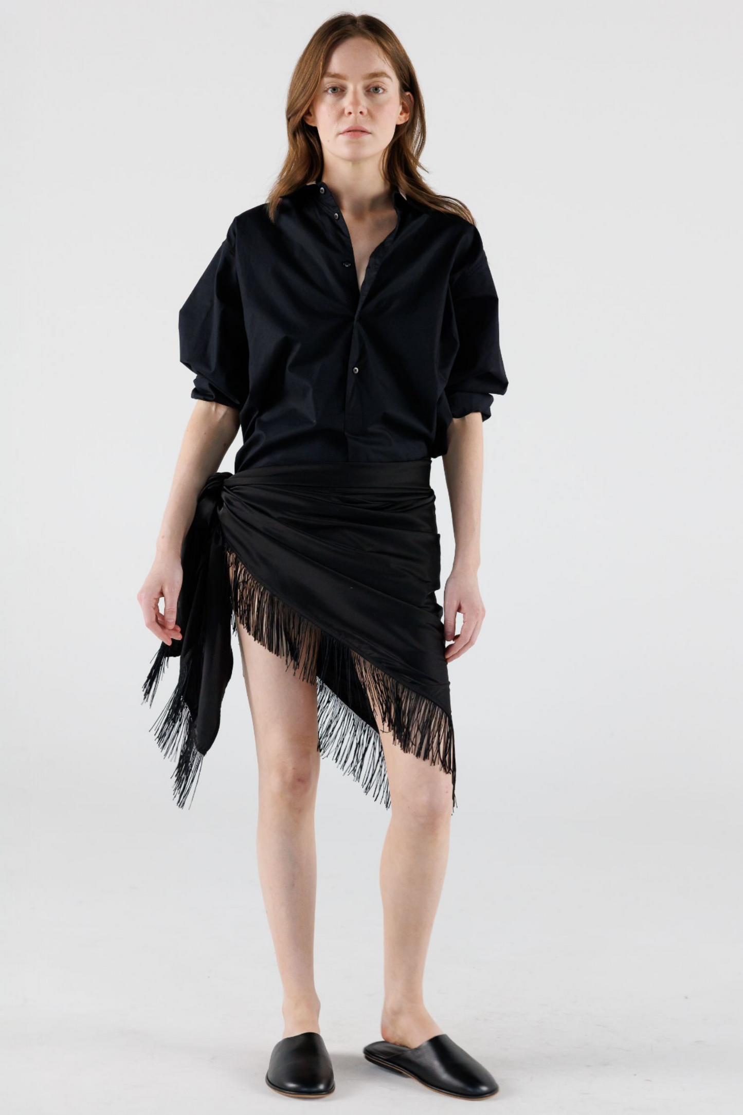 FRINGED SCARF/TOP