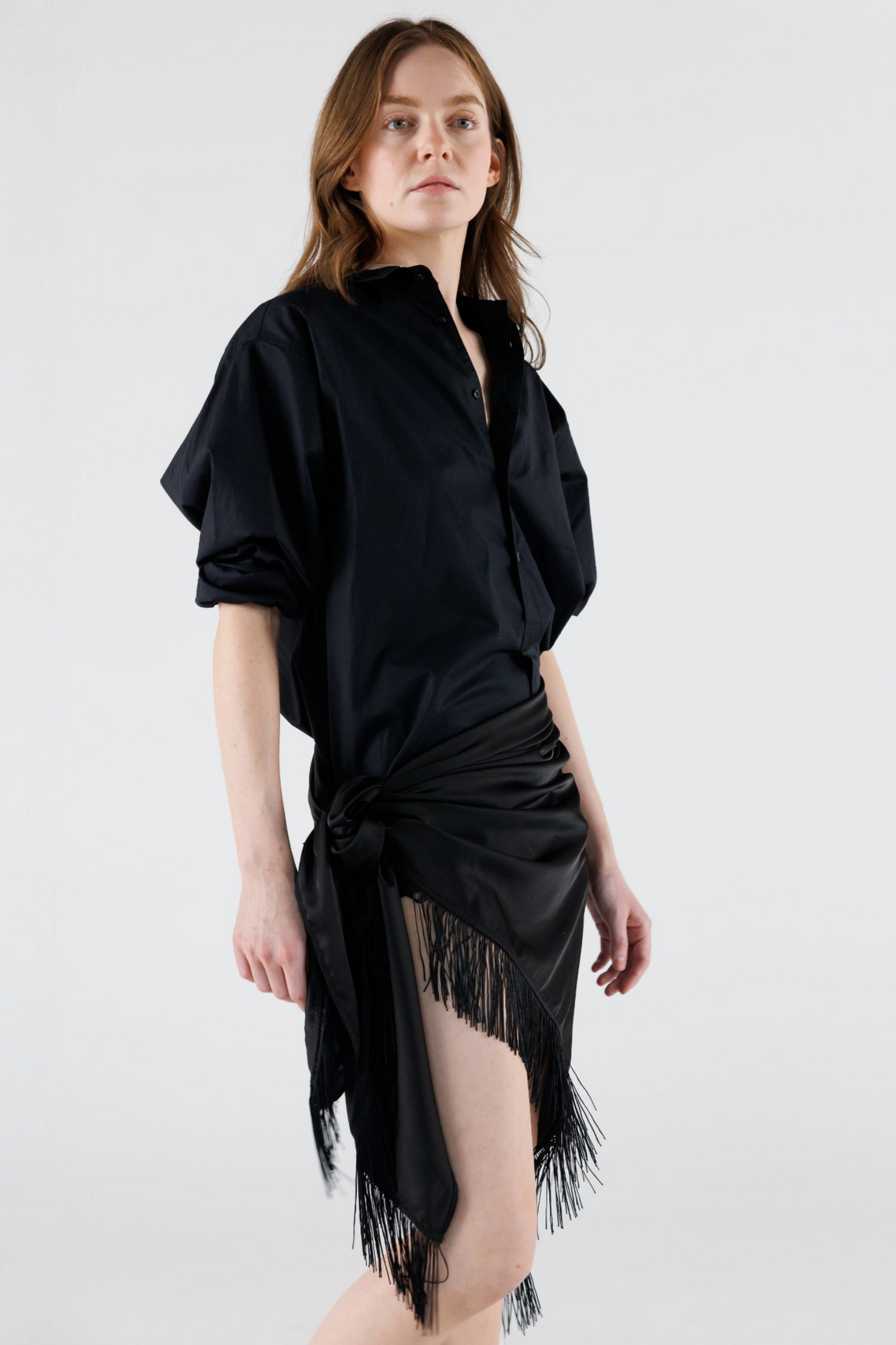 FRINGED SCARF/TOP
