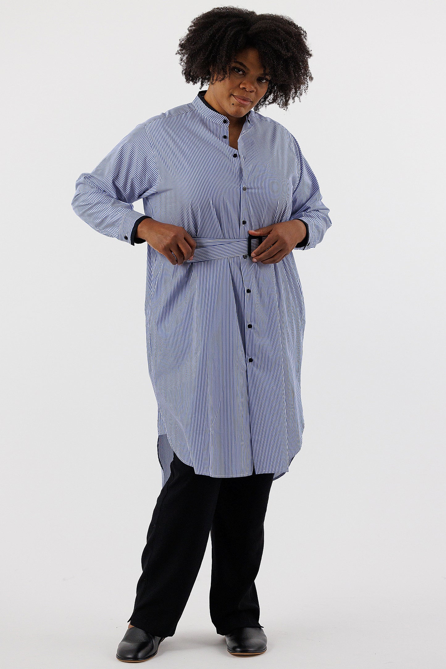 BELTED SHIRTDRESS
