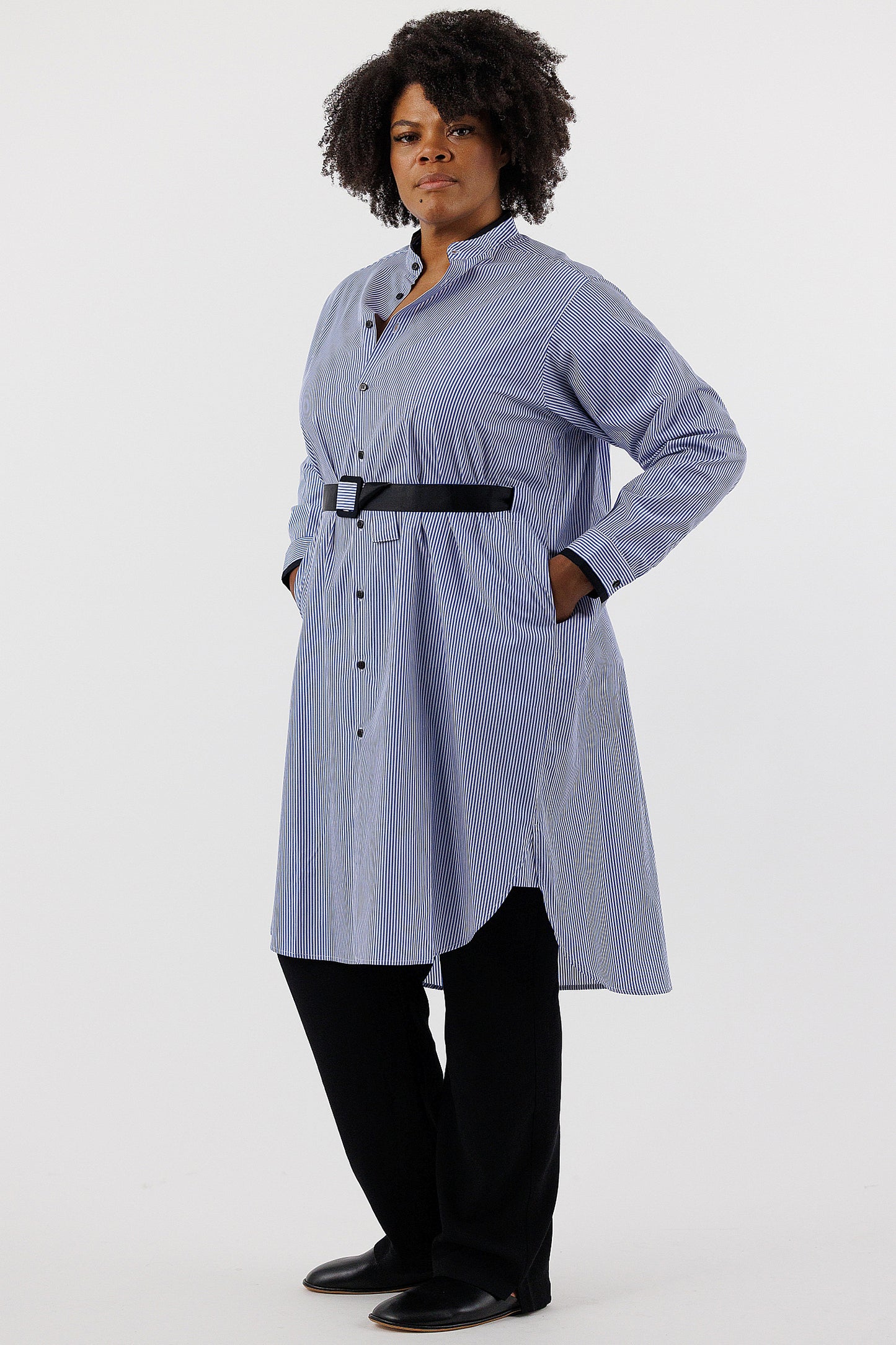 BELTED SHIRTDRESS