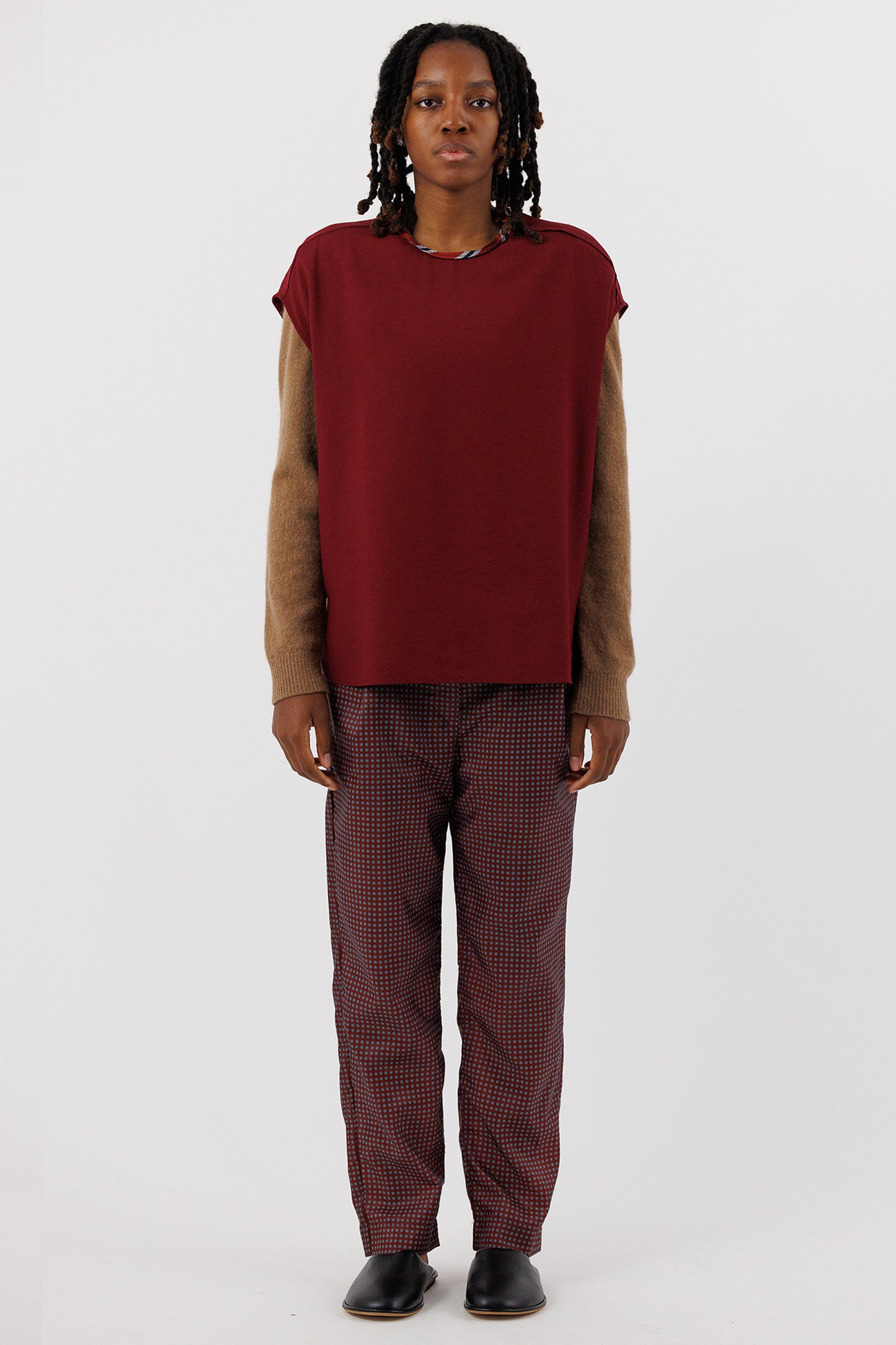 SLEEVELESS SIDE ZIP TOP PLUM