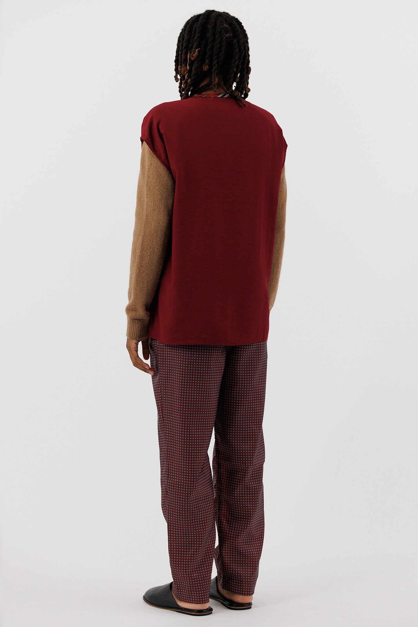 SLEEVELESS SIDE ZIP TOP PLUM
