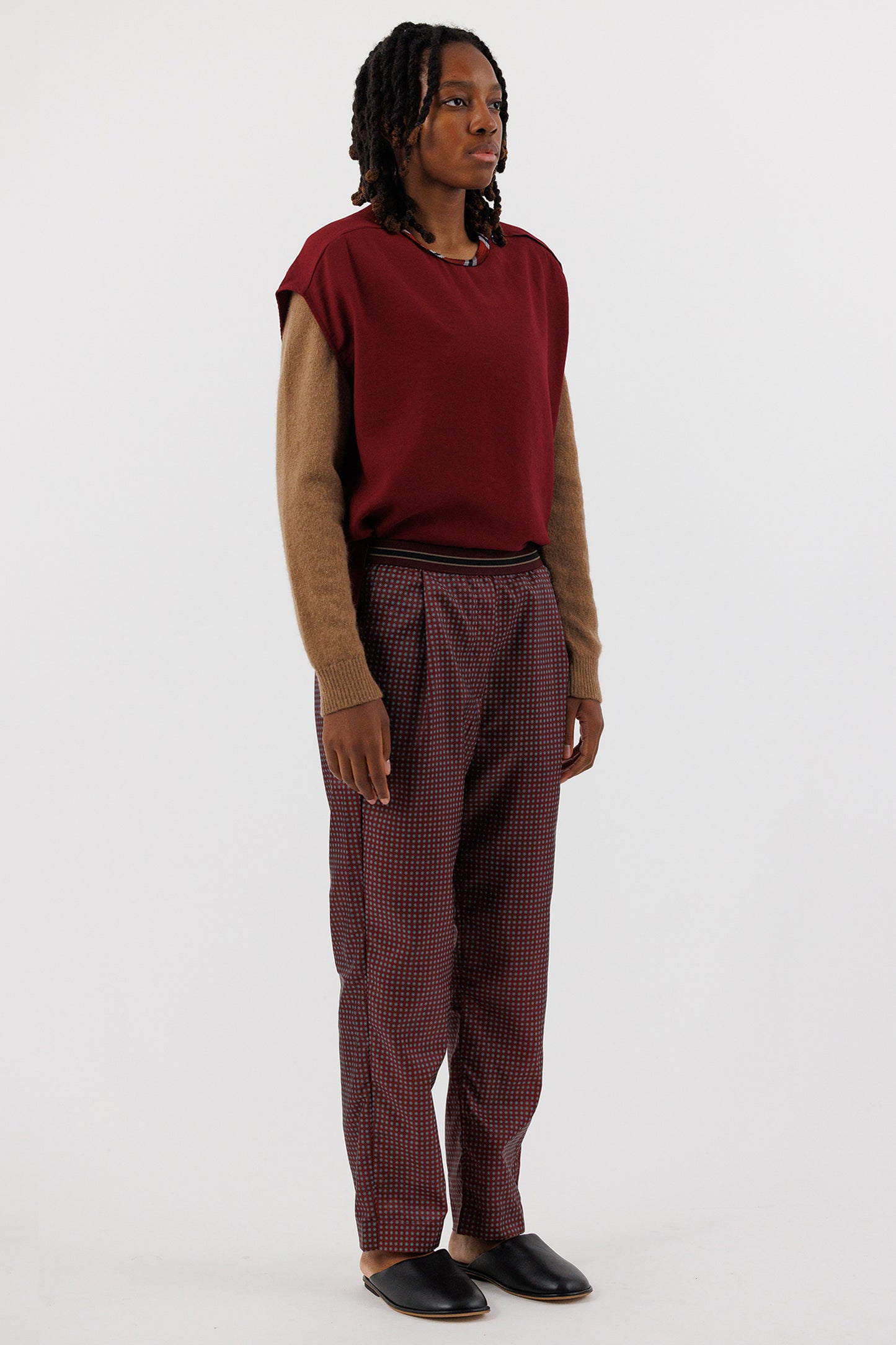 SLEEVELESS SIDE ZIP TOP PLUM