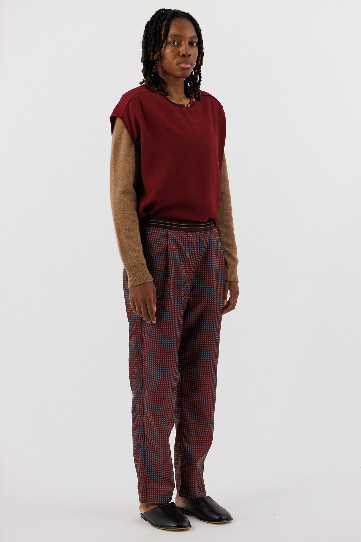 SLEEVELESS SIDE ZIP TOP PLUM