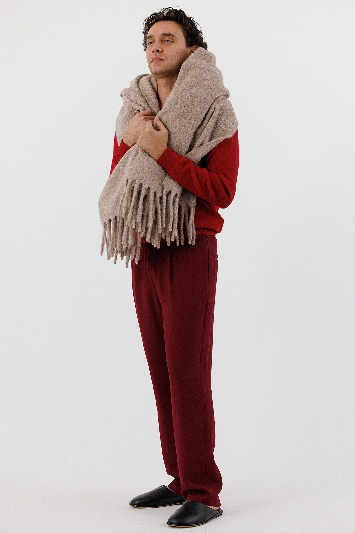 BOUCLE BRUSHED SHAWL