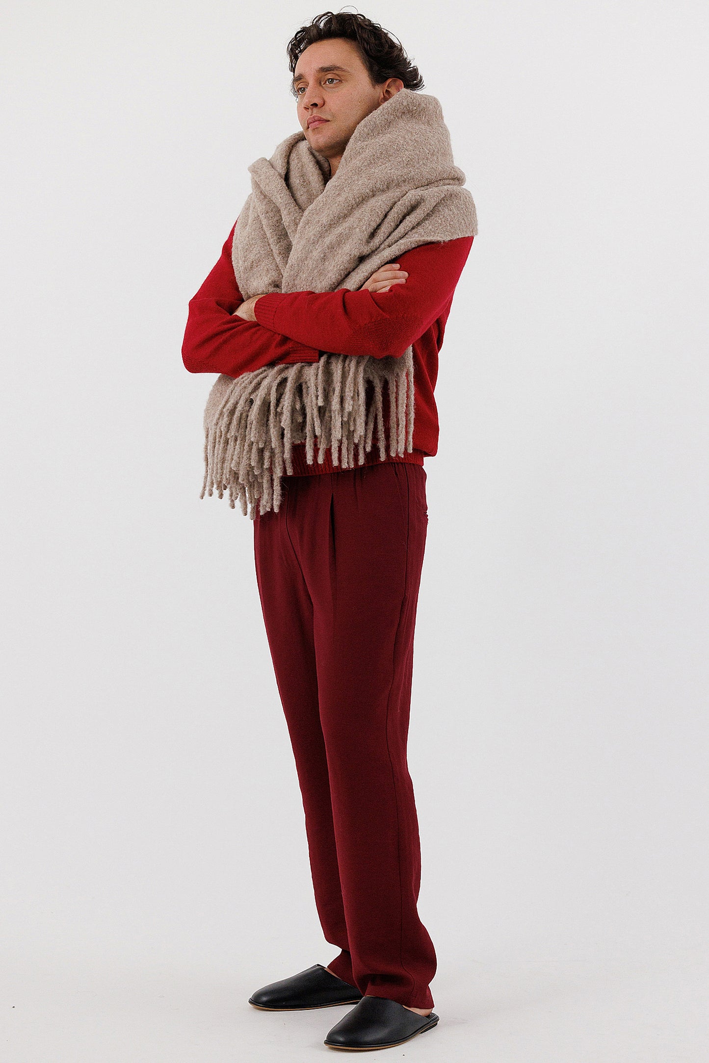 BOUCLE BRUSHED SHAWL