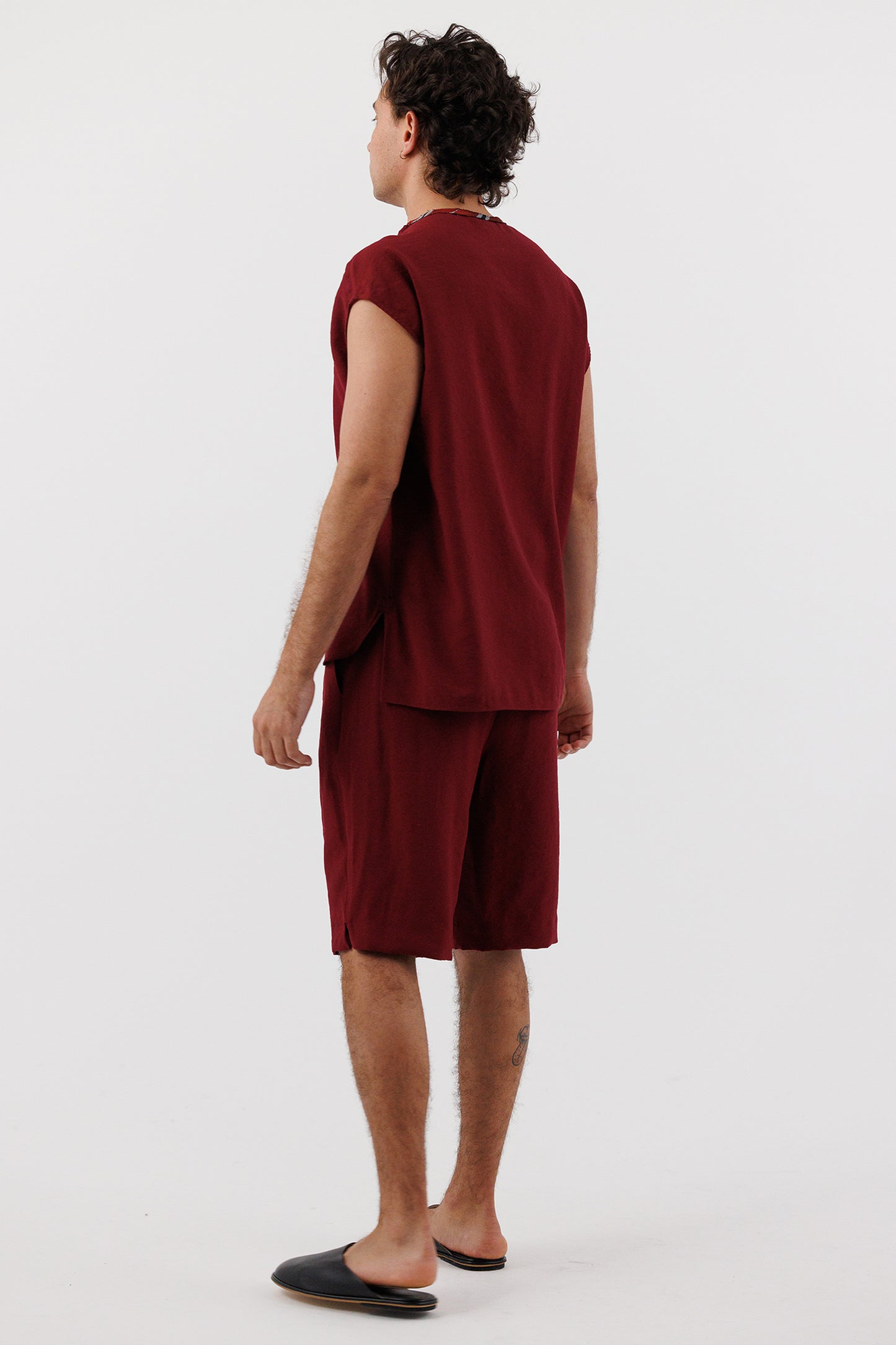 SLEEVELESS SIDE ZIP TOP PLUM