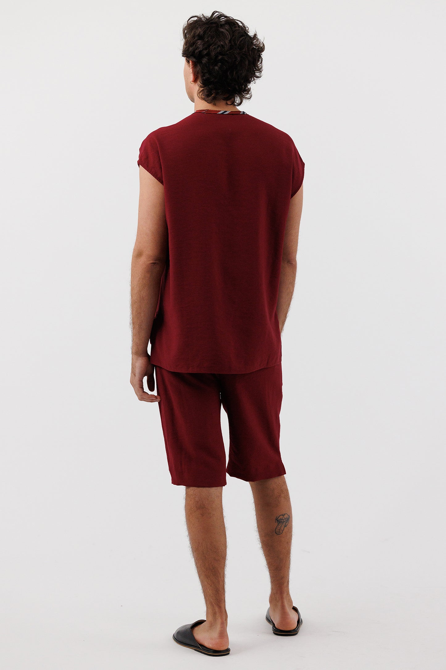 SLEEVELESS SIDE ZIP TOP PLUM