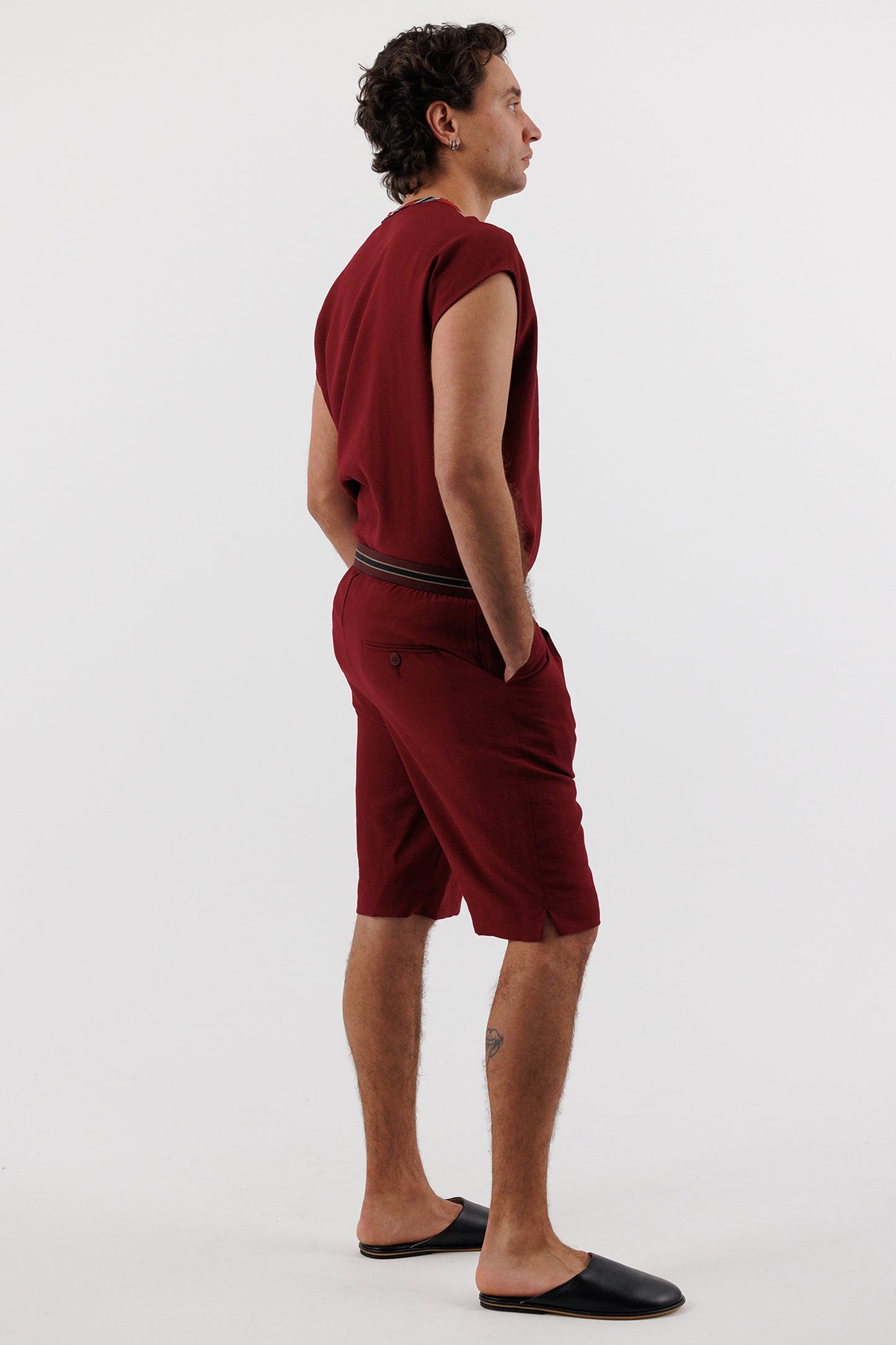 SLEEVELESS SIDE ZIP TOP PLUM