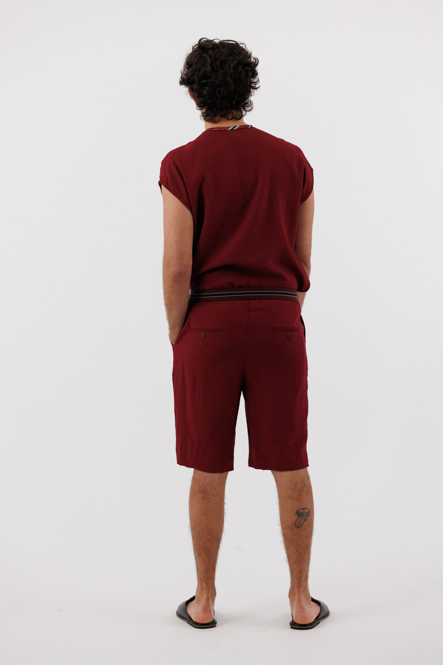 SLEEVELESS SIDE ZIP TOP PLUM