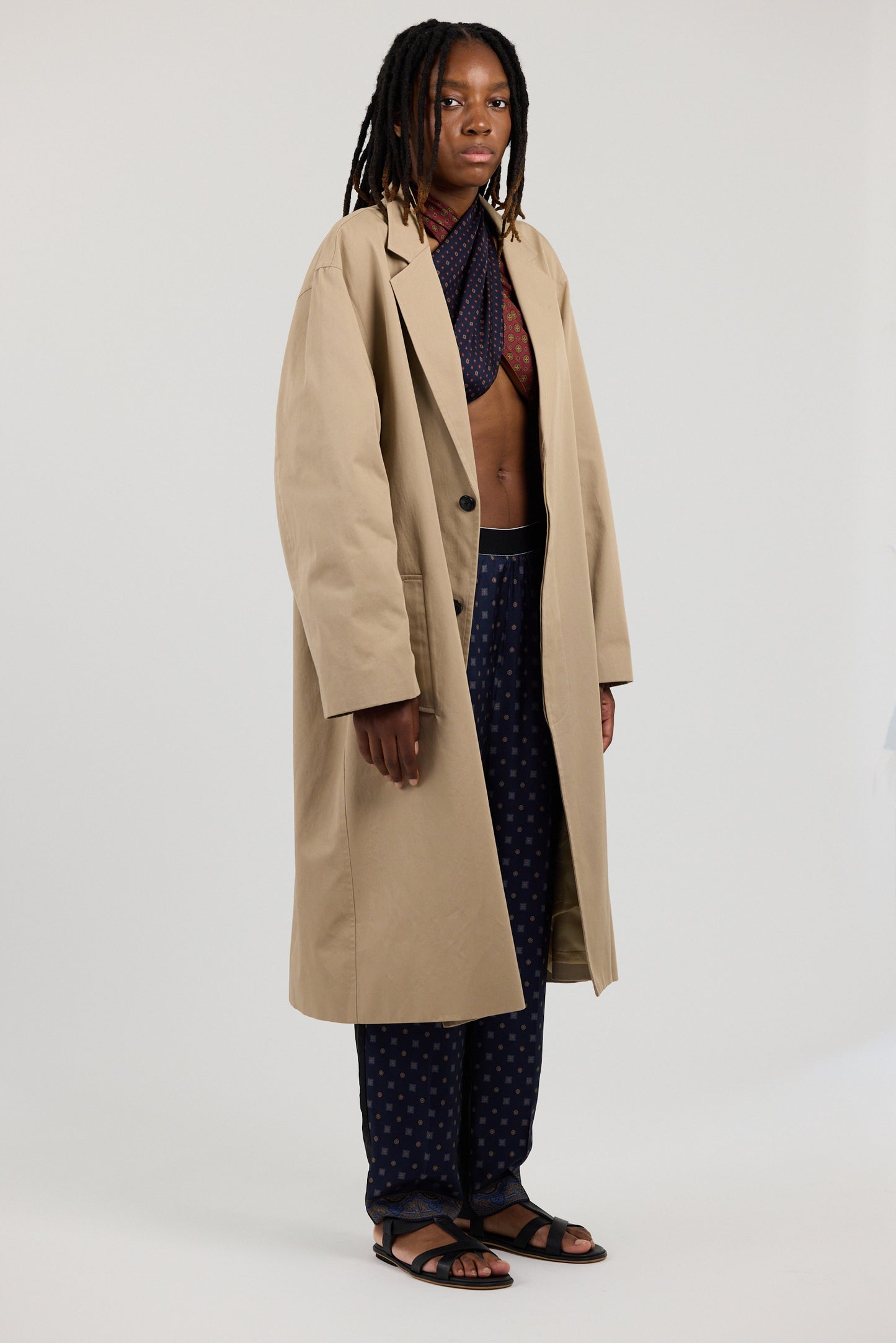OVERSIZED COAT w 2 BELTS