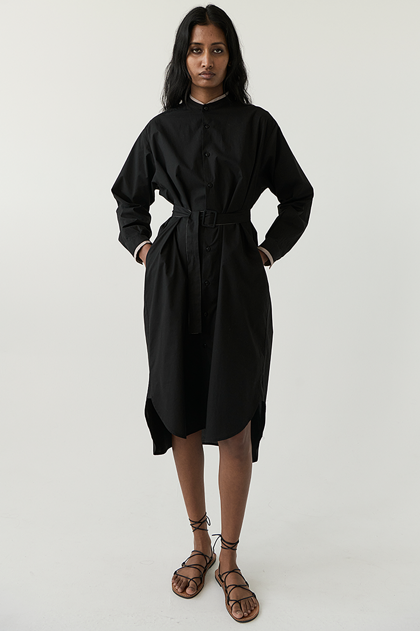 BELTED SHIRTDRESS