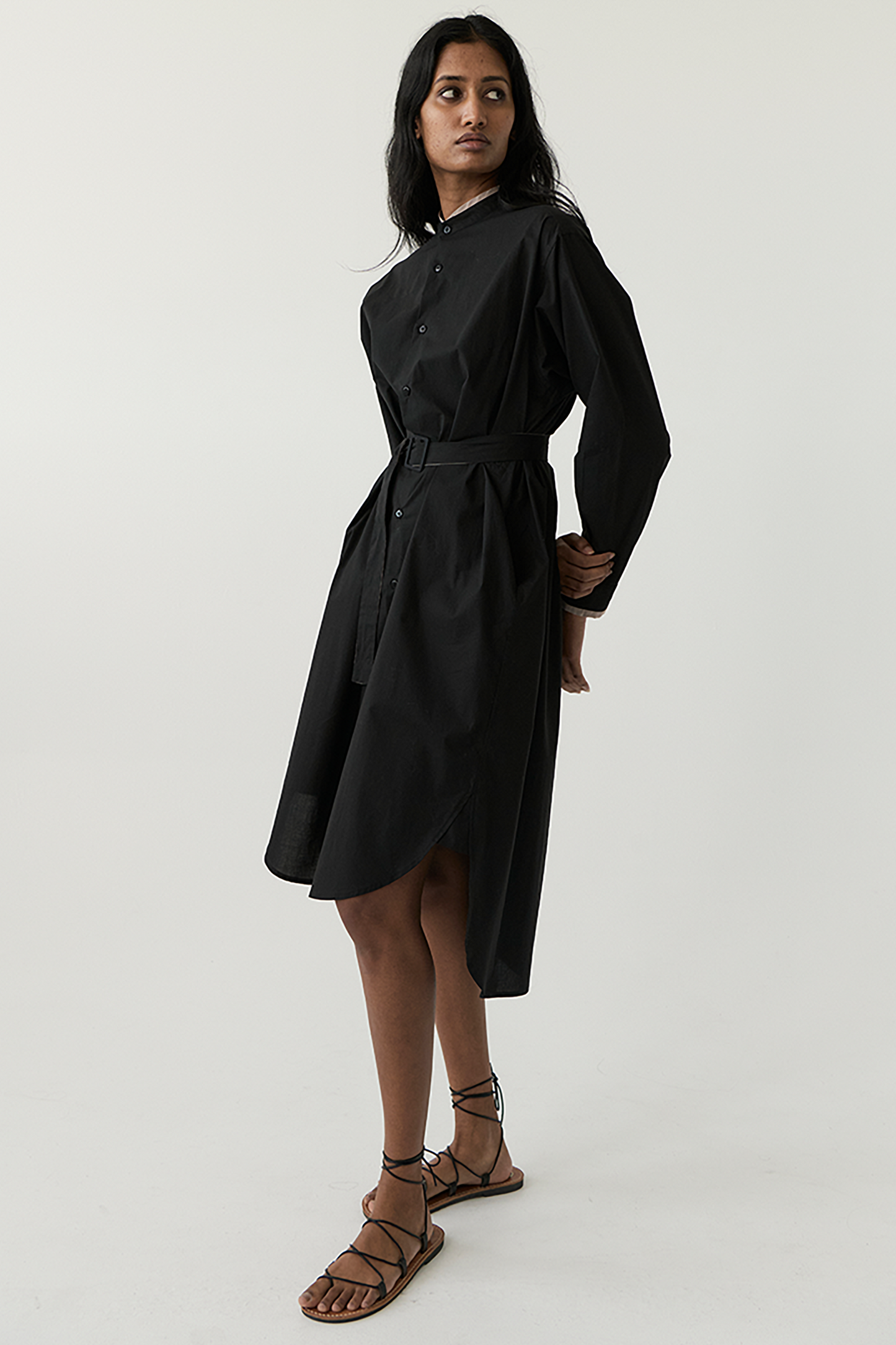 BELTED SHIRTDRESS