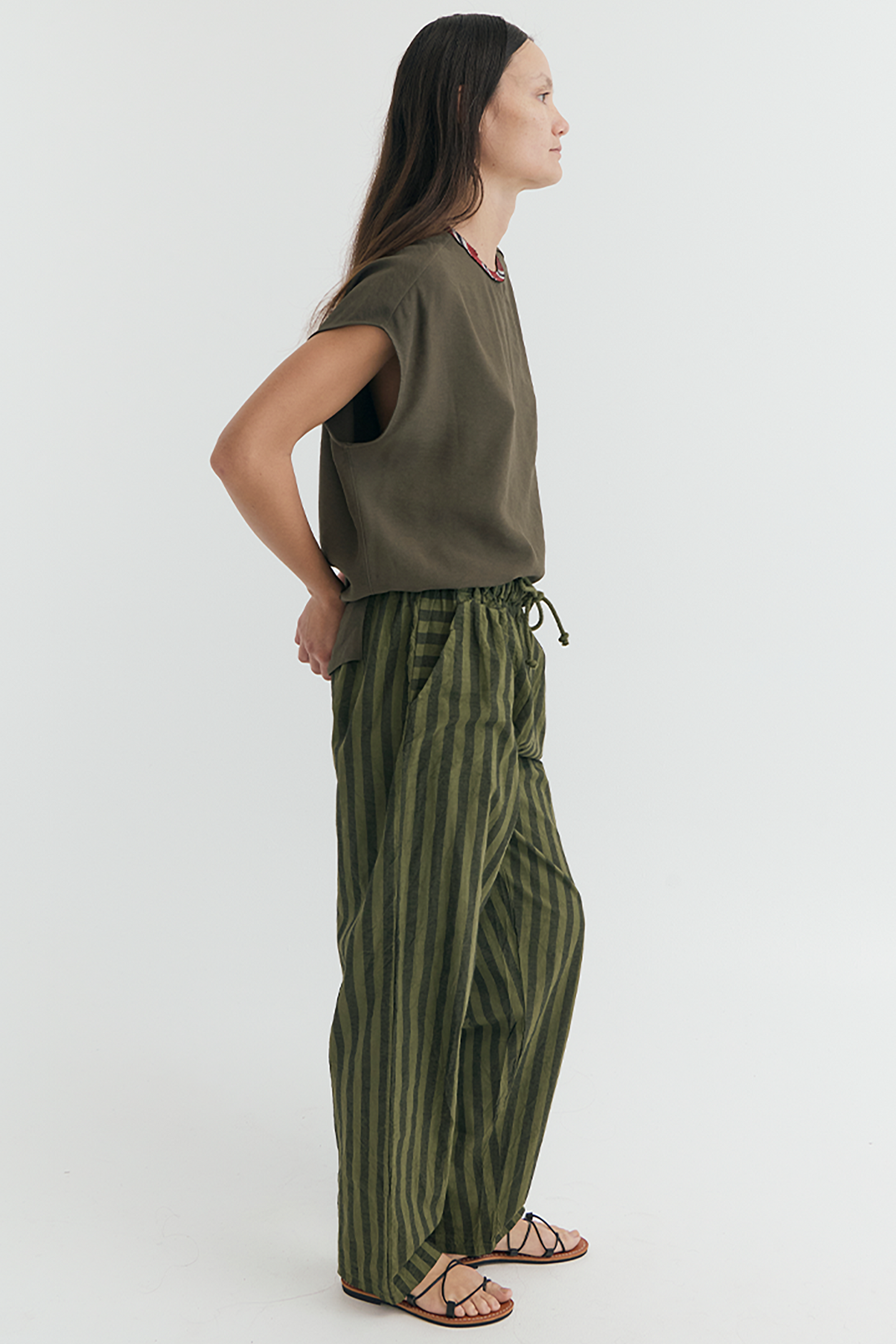 STRIPED DRAWSTRING PANT