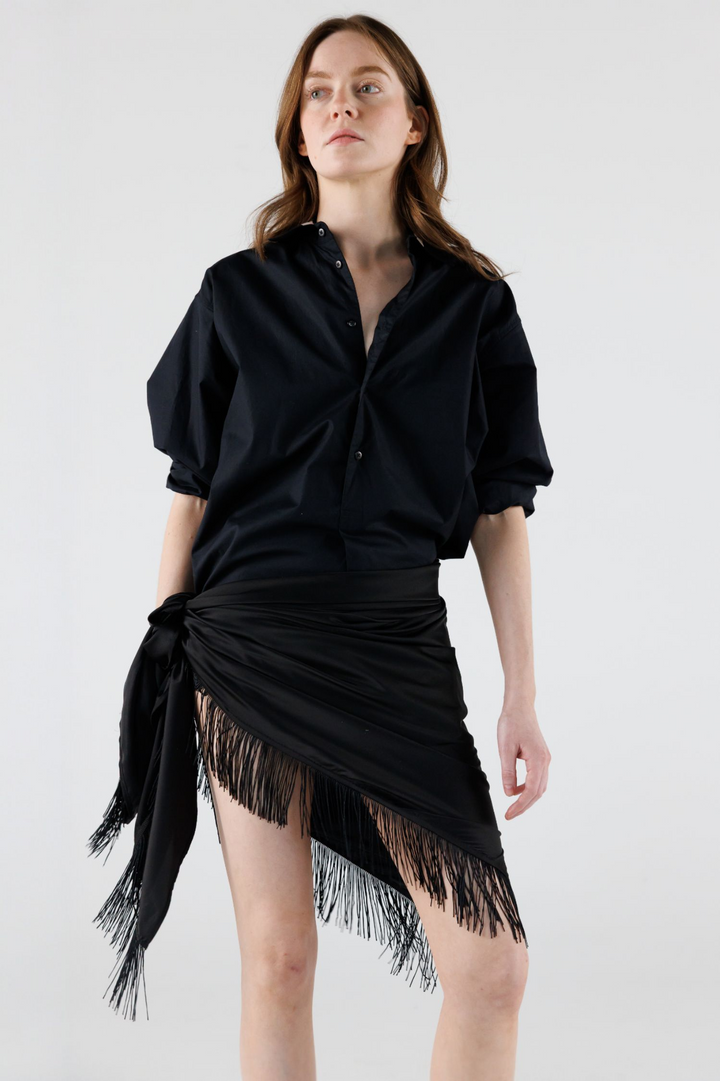 FRINGED SCARF/TOP