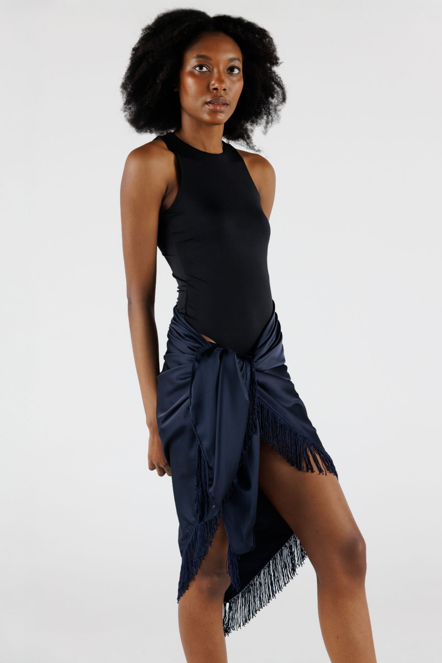 FRINGED SCARF/TOP