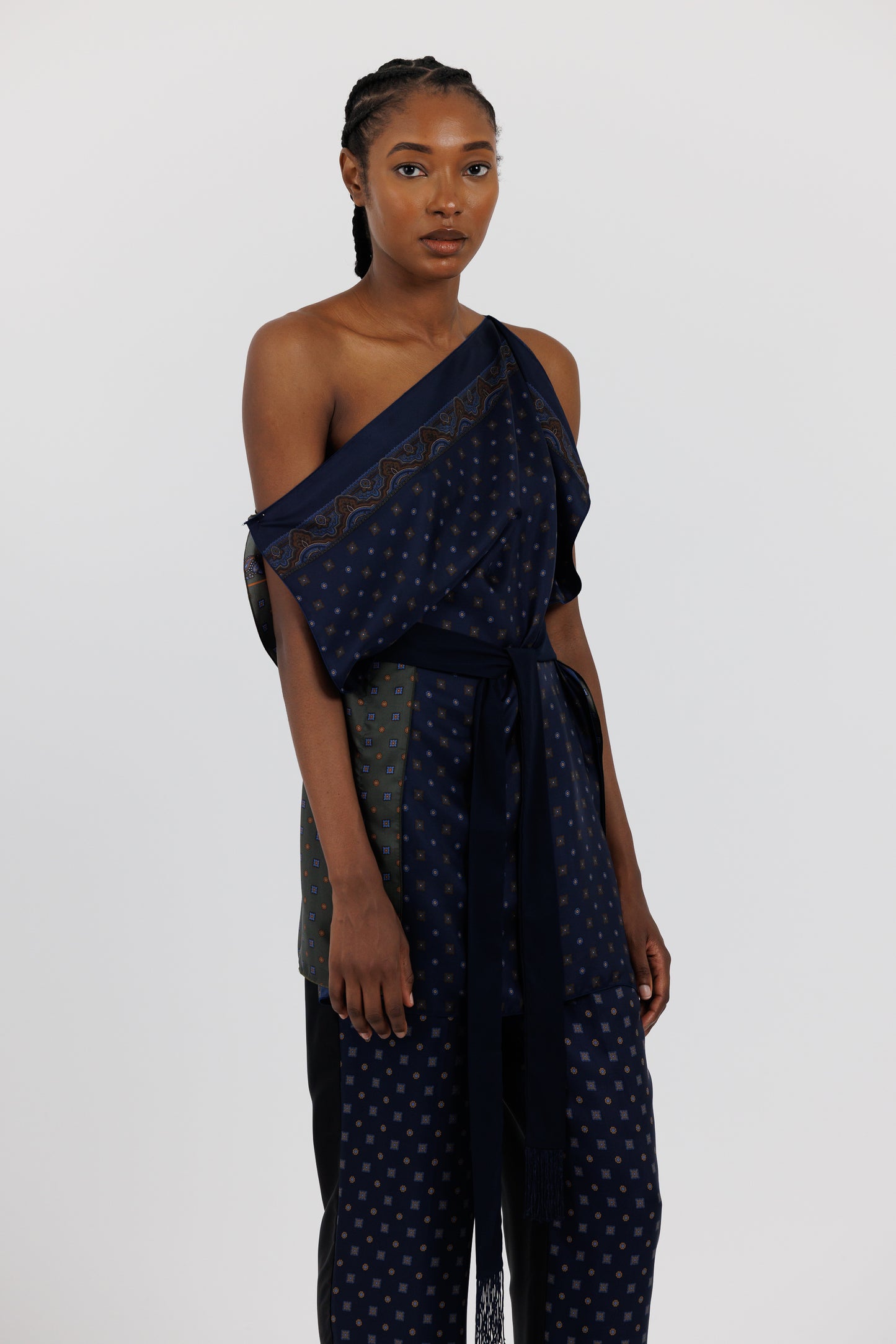 SCARF PRINT TOP