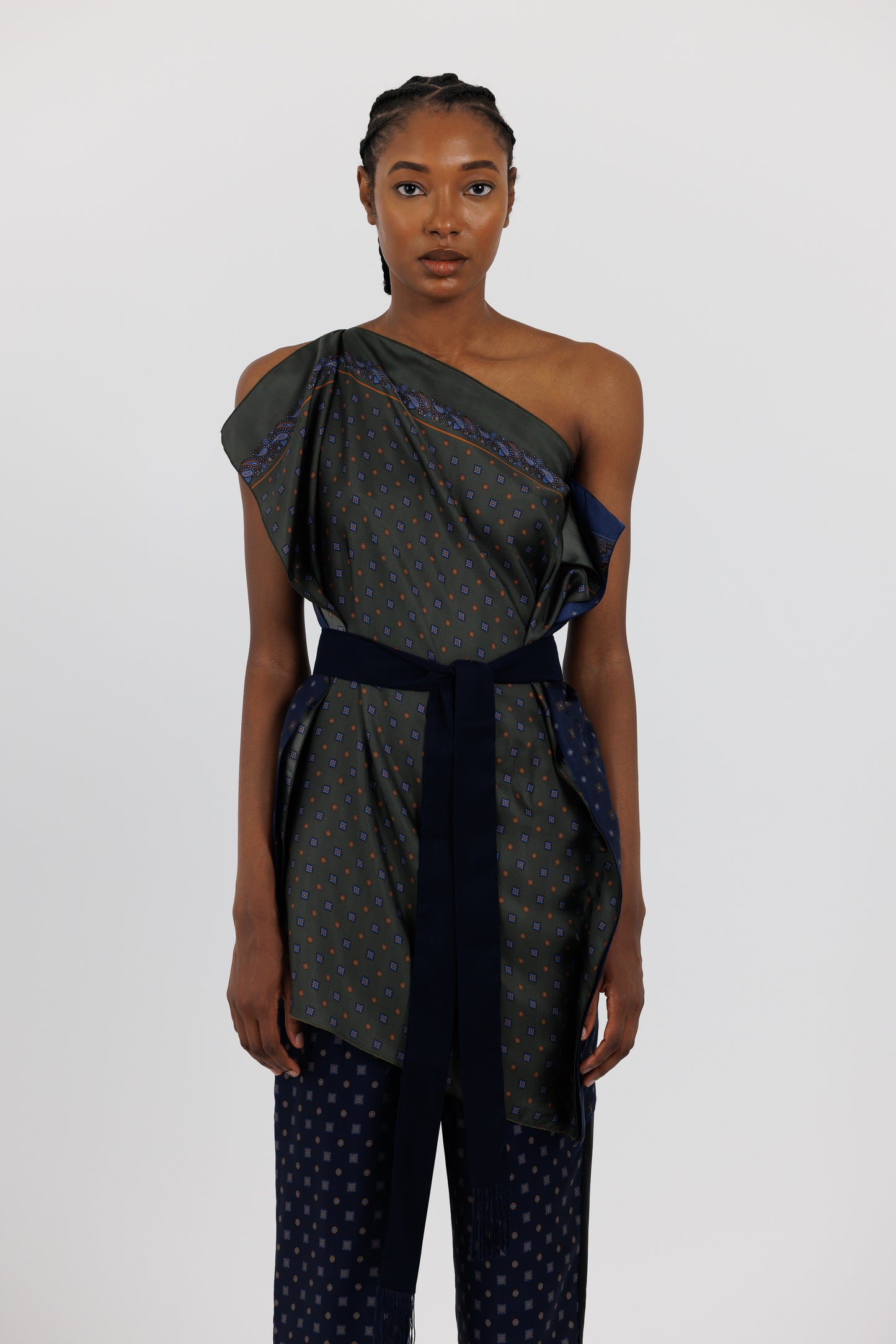 SCARF PRINT TOP