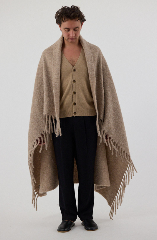 BOUCLE BRUSHED SHAWL