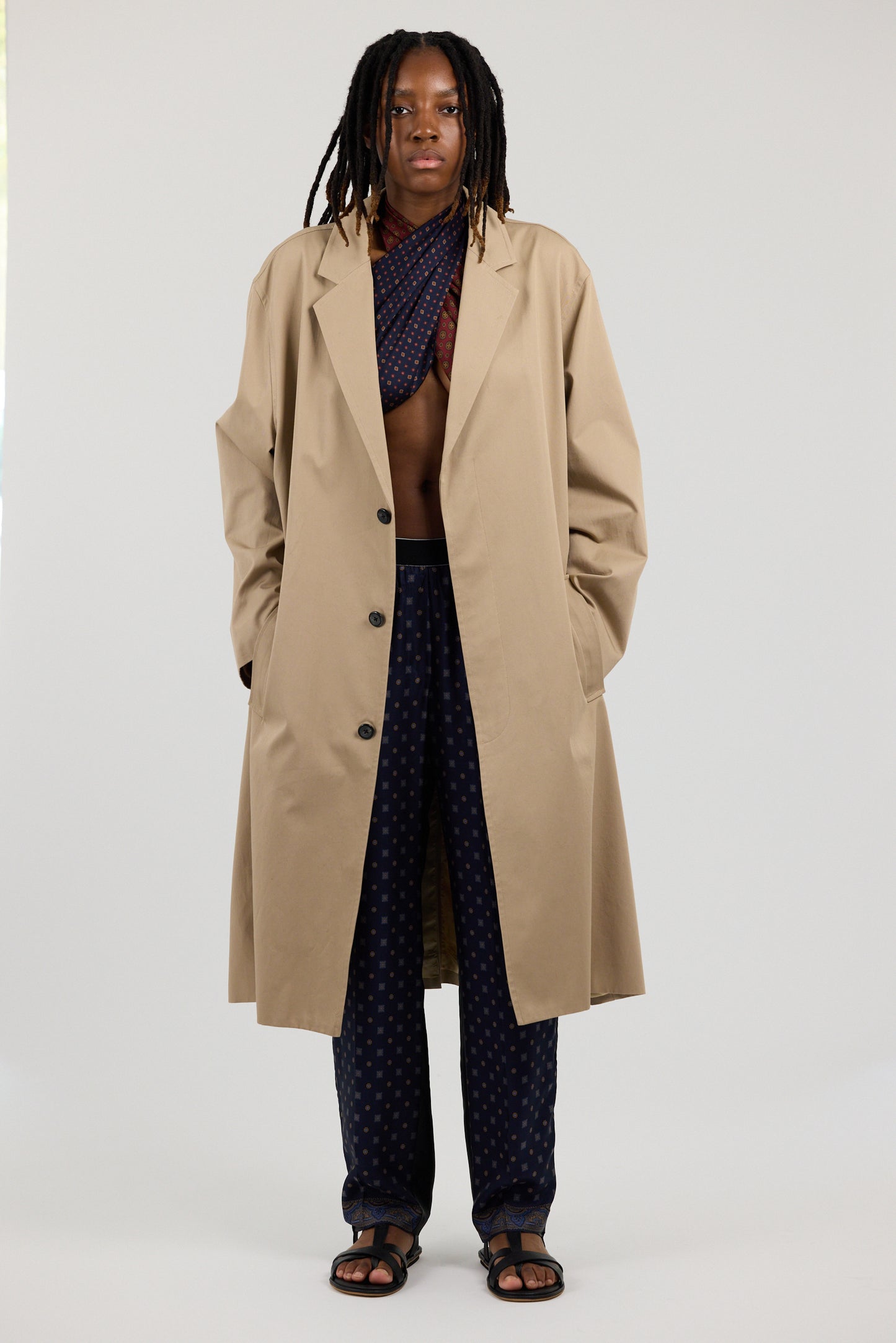 OVERSIZED COAT w 2 BELTS