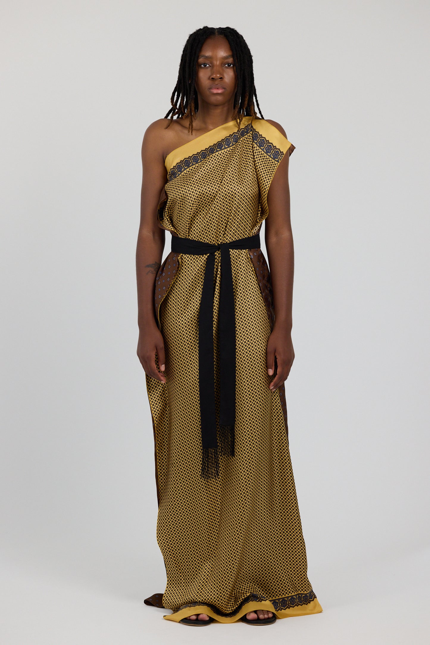 SCARF PRINT GOWN