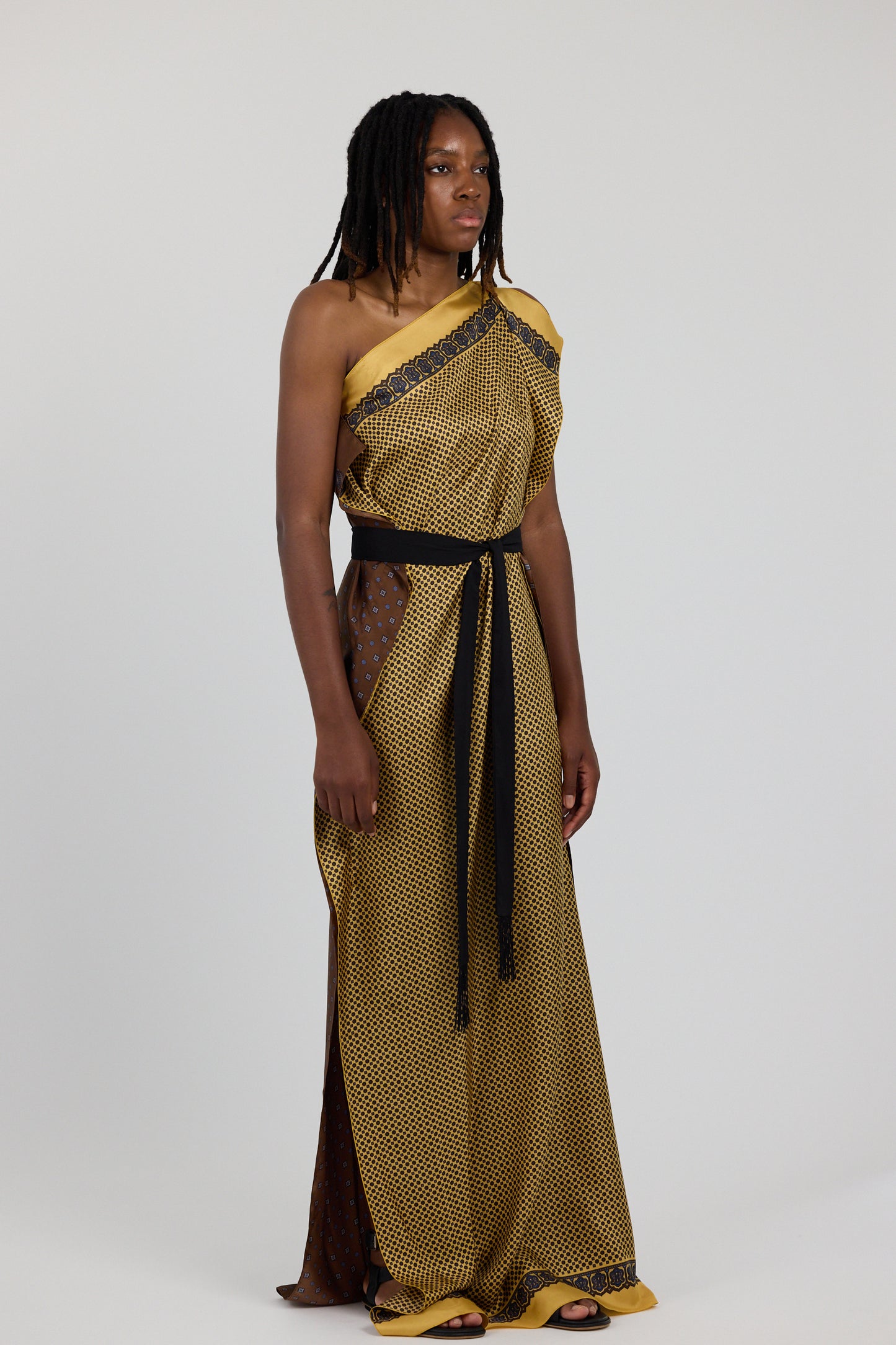 SCARF PRINT GOWN