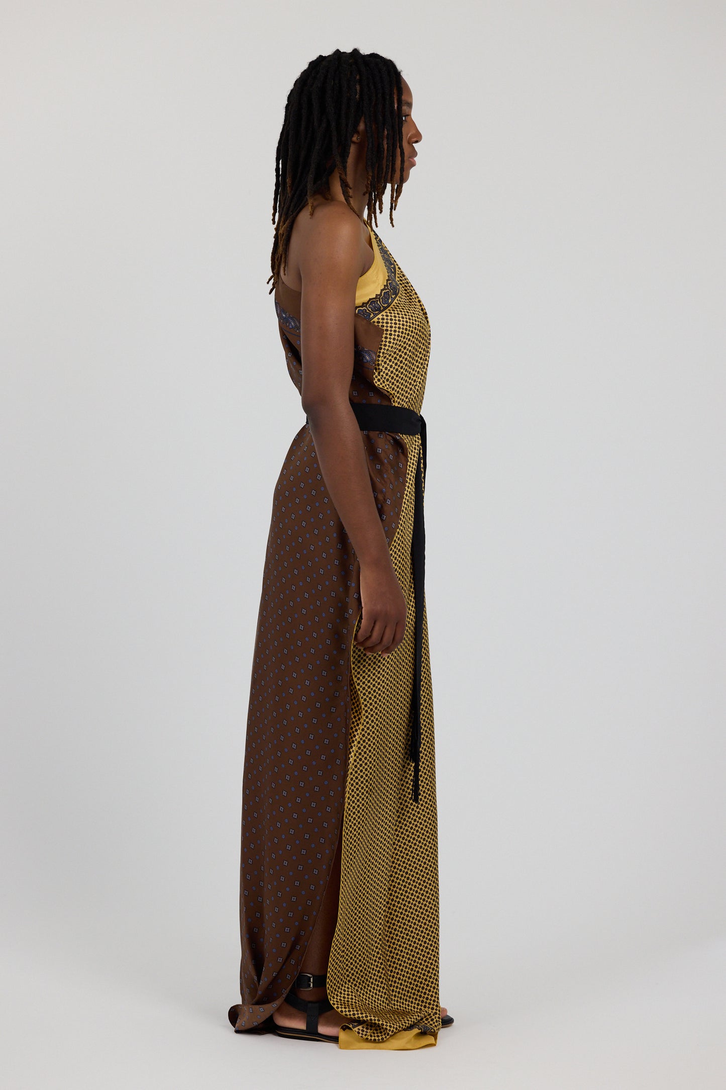 SCARF PRINT GOWN