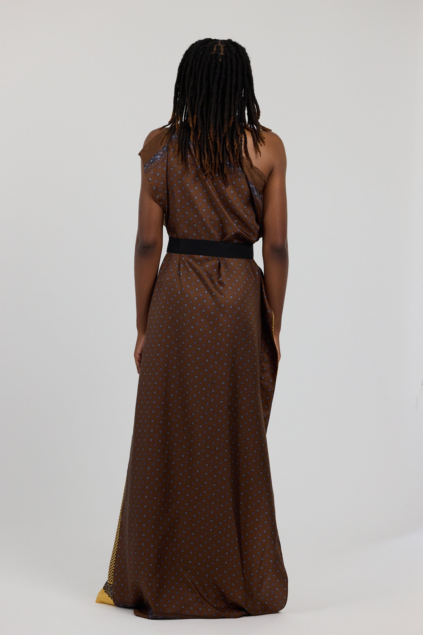 SCARF PRINT GOWN