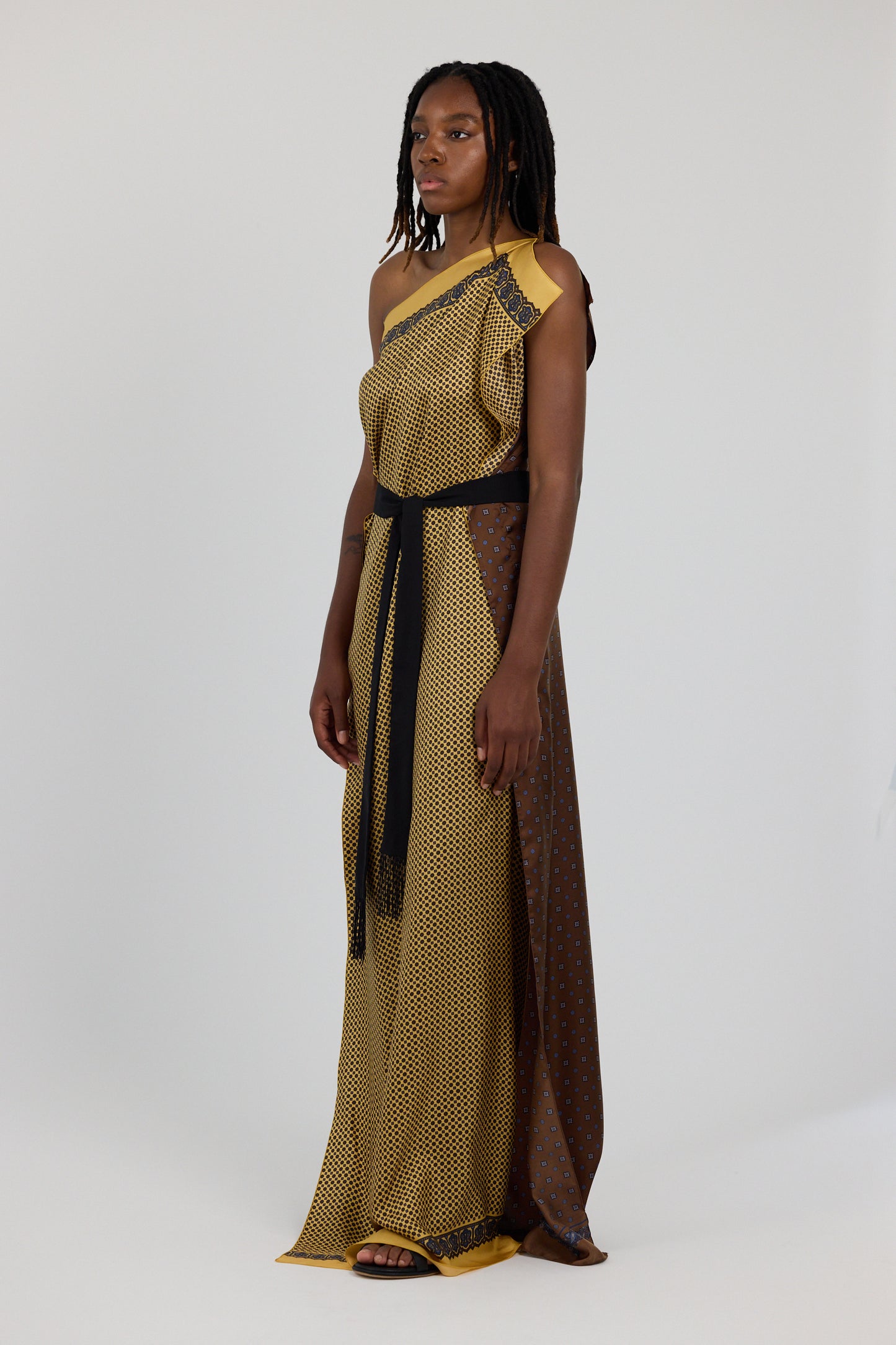SCARF PRINT GOWN