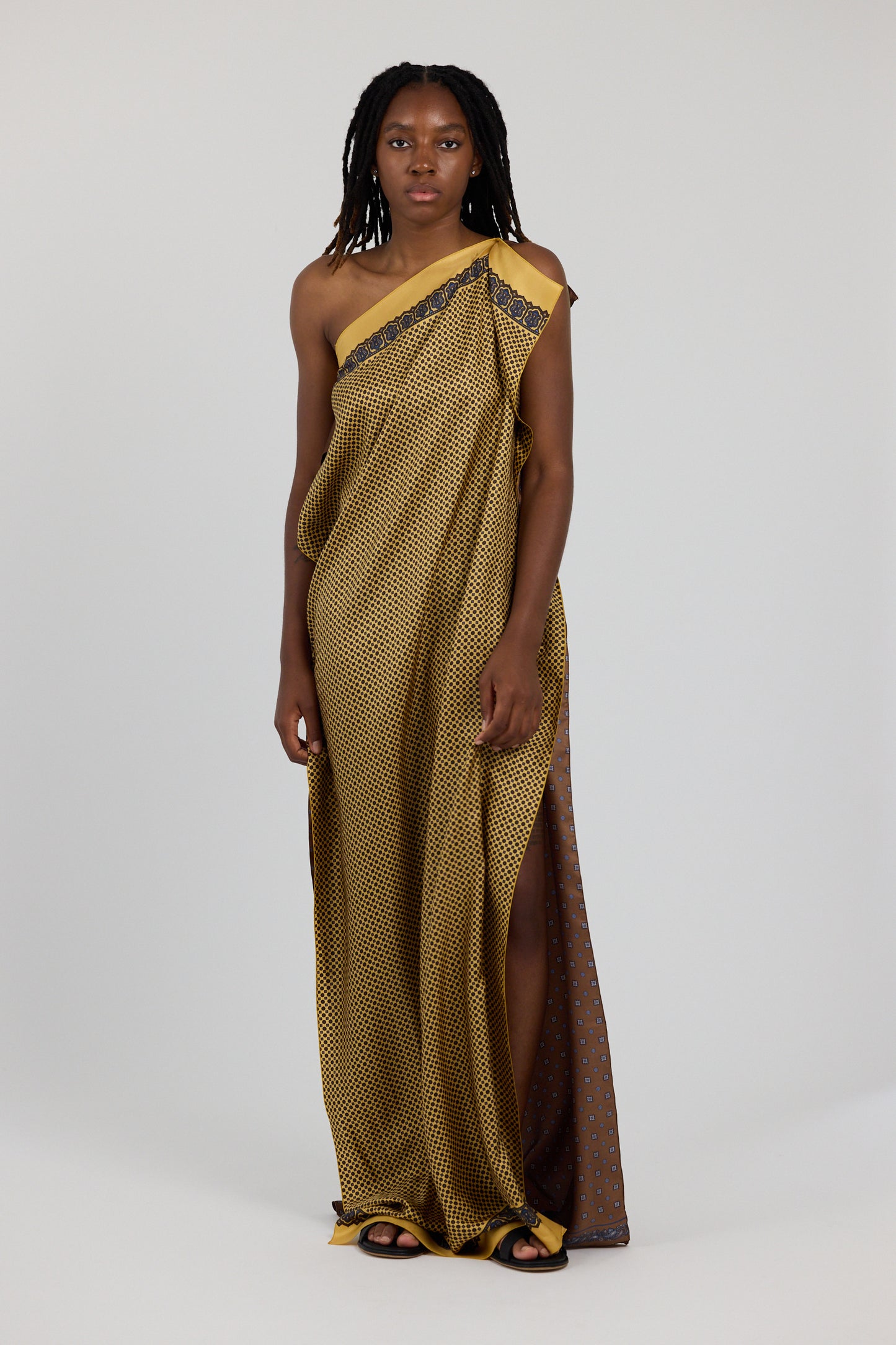 SCARF PRINT GOWN